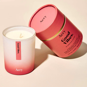 Aery Living - Candles | Good Vibes Scented Candle | Ginger Rhubarb & Vanilla