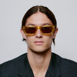 Sunglasses Square Fame in Yellow Transparent