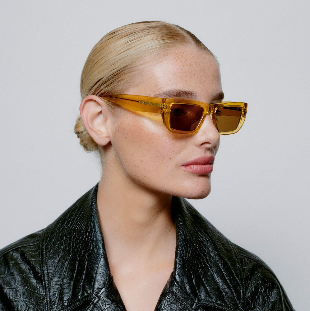 Sunglasses Square Fame in Yellow Transparent