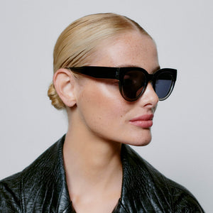 Sunglasses Round Lilly in Black Grey Transparent