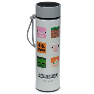 Puckator - Travel Bottle  | Minecraft | Faces Hot & Cold Digital Thermometer Bottle | 450ml