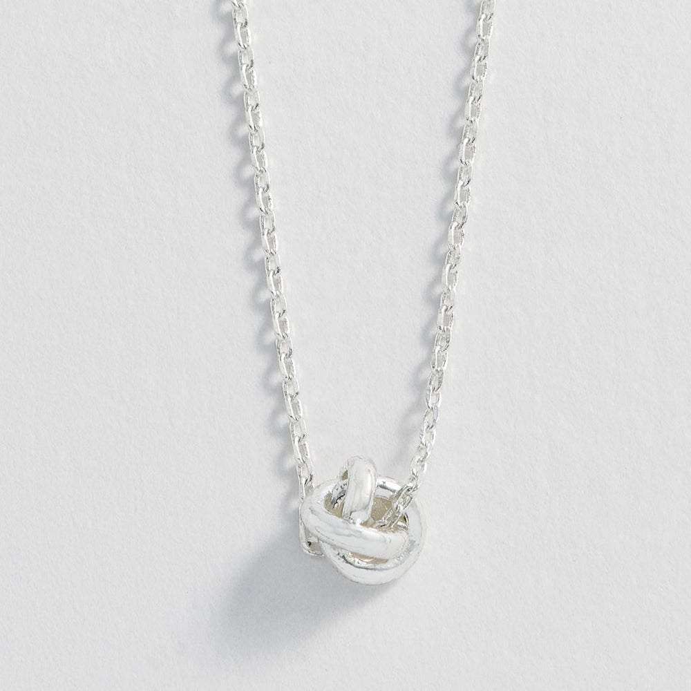 Estella Bartlett - Necklace | Knot Charm Necklace | Silver Plated