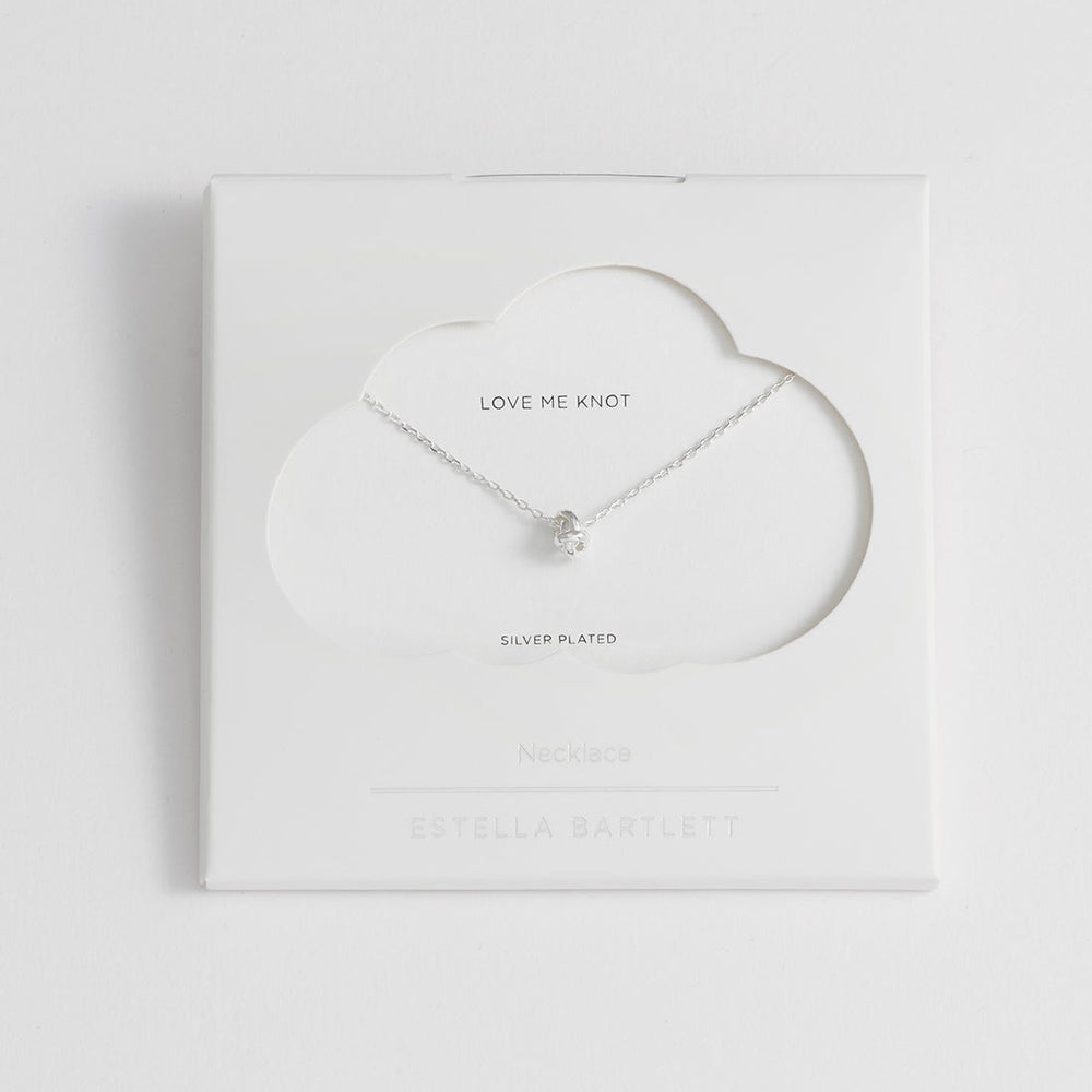 Estella Bartlett - Necklace | Knot Charm Necklace | Silver Plated