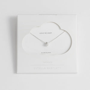 Estella Bartlett - Necklace | Knot Charm Necklace | Silver Plated