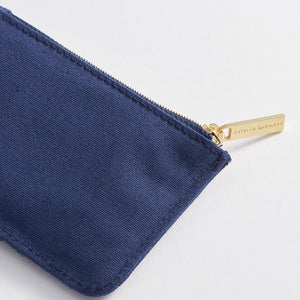 Estella Bartlett - Purse | Rectangle Card Purse | Navy Floral Embroidered