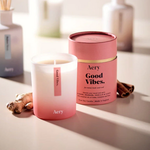 Aery Living - Candles | Good Vibes Scented Candle | Ginger Rhubarb & Vanilla