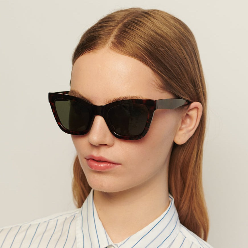 Sunglasses Women's Demi-Tortoise Cat-Eye Frame A. Kjaerbede