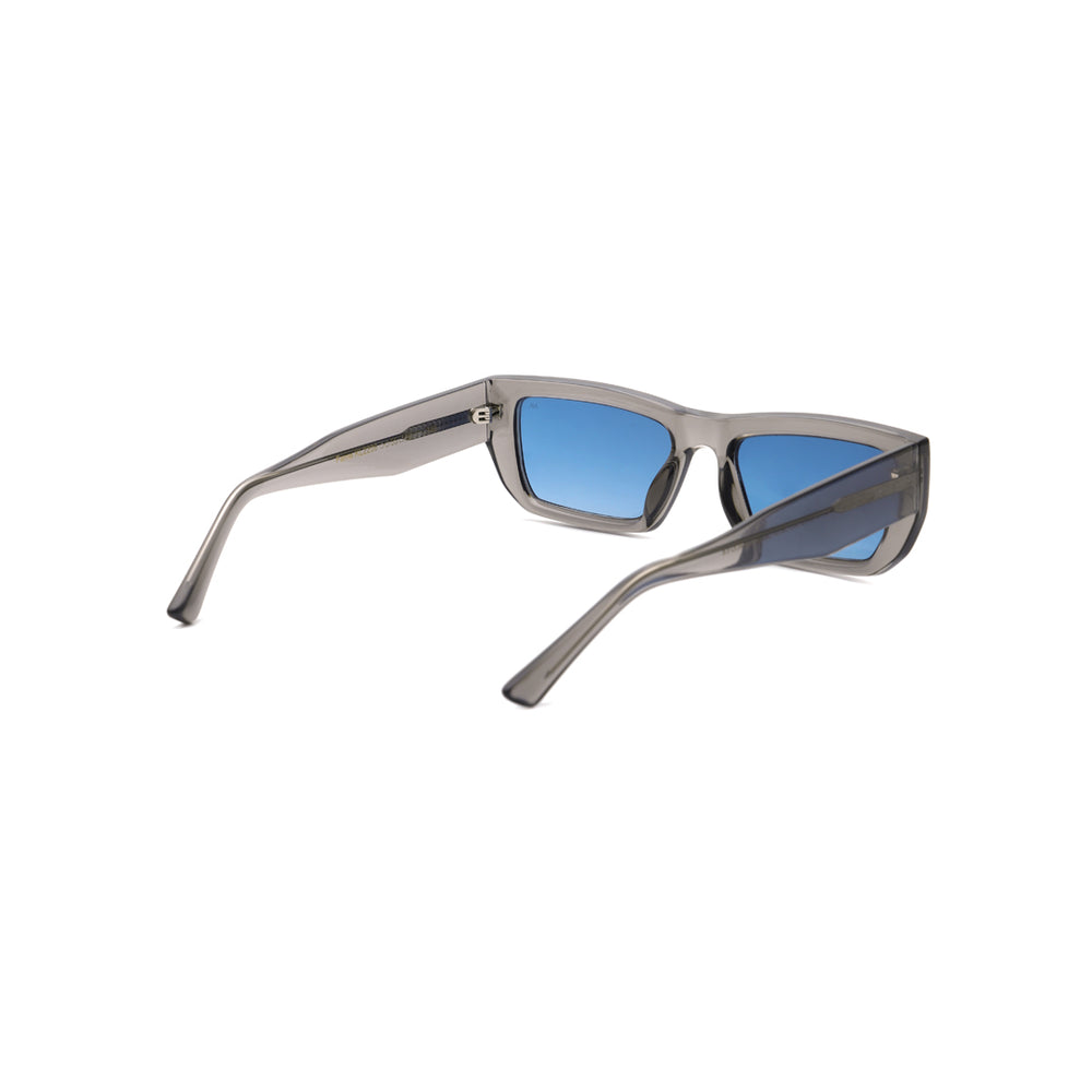 Sunglasses Unisex 80's Retro Grey Blue Lense A. Kjaerbede | Fame