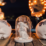 Salt and Pepper Shakers in Anatomical Rabbit shapes in white