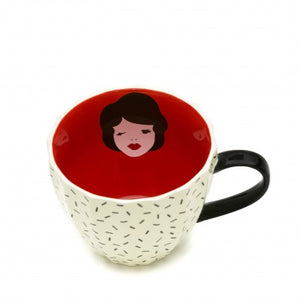 Mug Tatty Divine Sprinkles Vintage Lady Cream Red