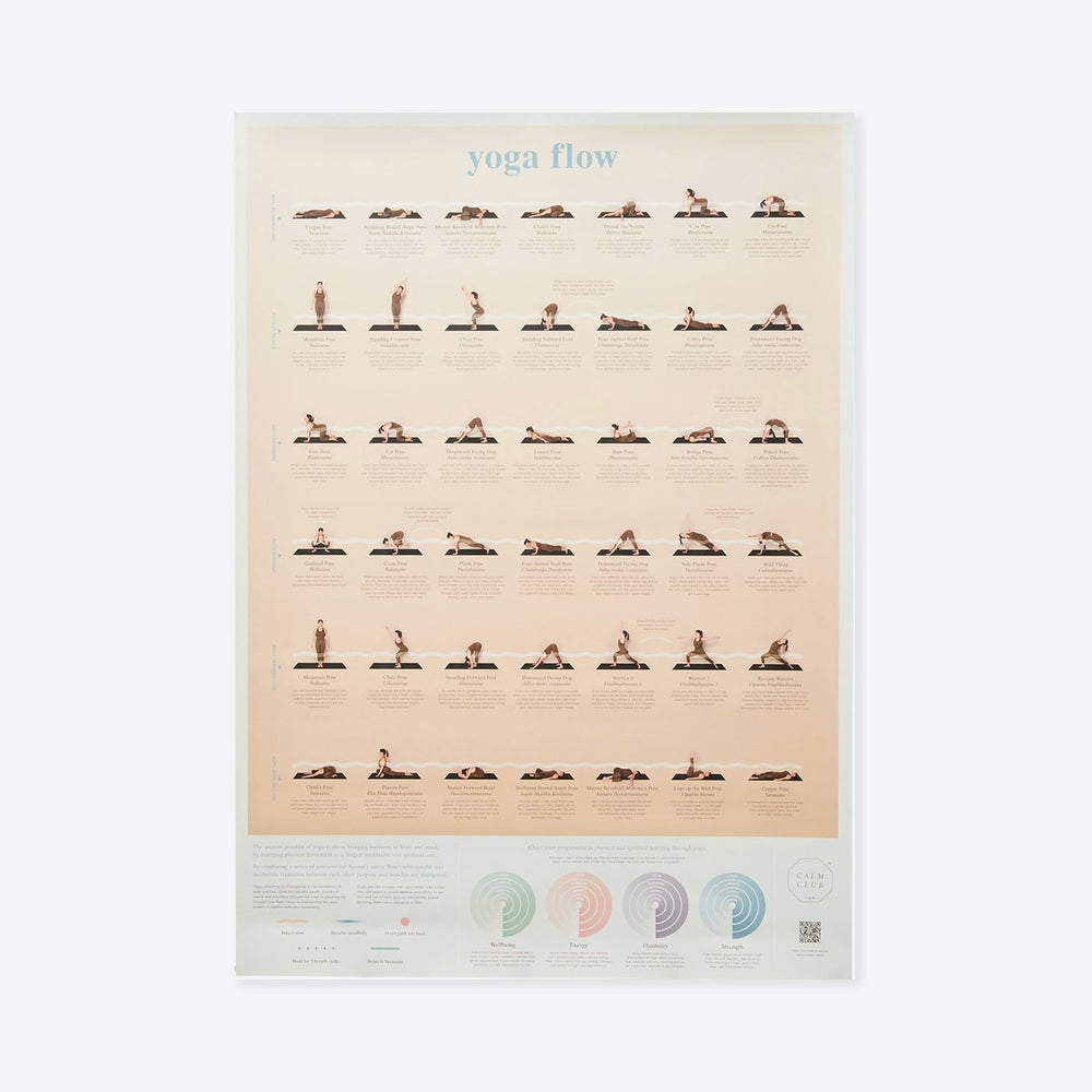 Flow Yoga Poster: Wall chart for Stretching and Exercise: Instructional  poster for yoga workout, a flow chart of yoga postures, transitions &  sequences. Easy to follow. : : Sports & Outdoors