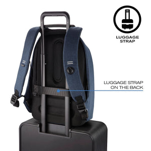 XD Design Bobby Compact Anti-Theft Laptop USB Backpack (Unisex Bag) (Navy)